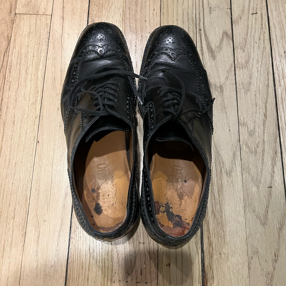 Moschino Made in Italy wingtip dress shoe men 44 / US 11